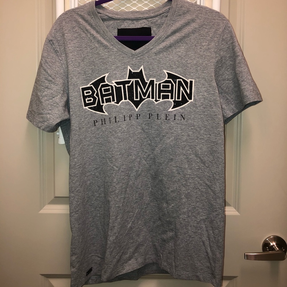Philipp Plein Batman V Neck T Shirt